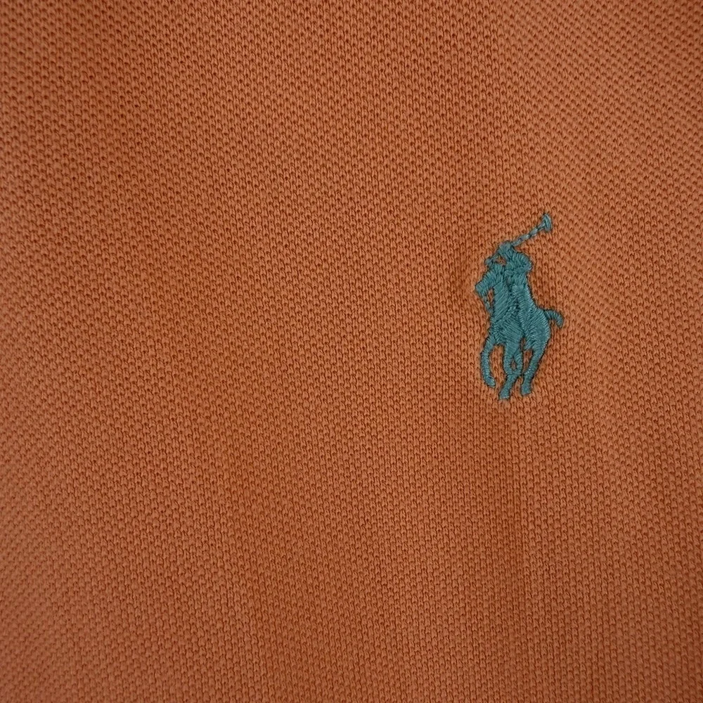 Polo By Ralph Lauren Polo Shirt Mens Large Orange‎ Custom Fit Pony Logo Top